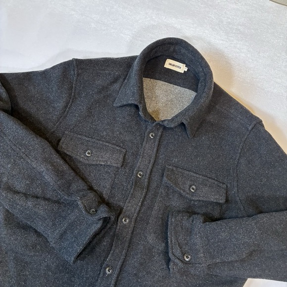 Taylor Stitch Wool Maritime Shirt Jacket Heather Charcoal Size 46 - Picture 1 of 16